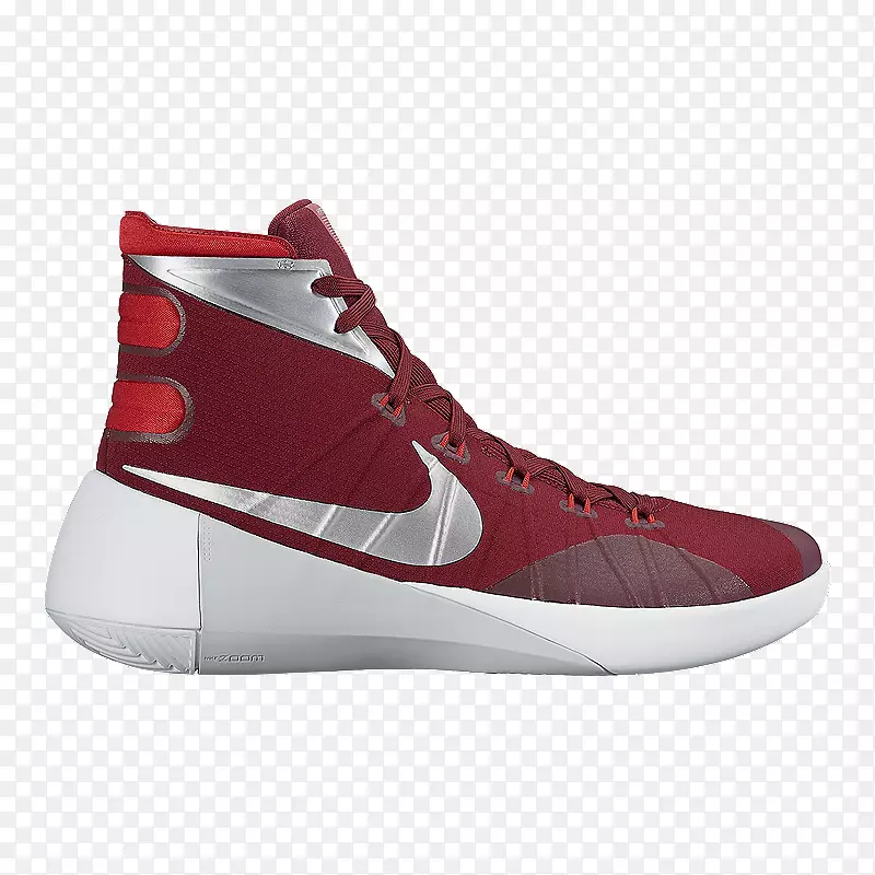 耐克女子超级扣篮2015篮球鞋-红/银-红色耐克女鞋