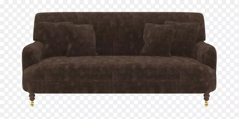 沙发沙发床椅Futon家具小巧克力棕色客厅设计理念