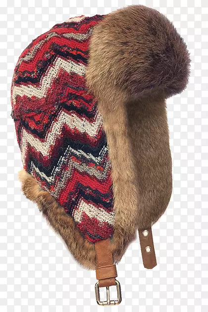 米妮针织帽毛皮-詹妮弗安妮斯顿红地毯