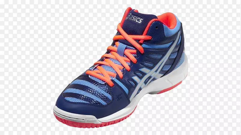运动鞋Asics明胶超过4mtb453n4793女鞋排球男胶鞋超过4双运动鞋石灰蓝-红特宽女式网球鞋