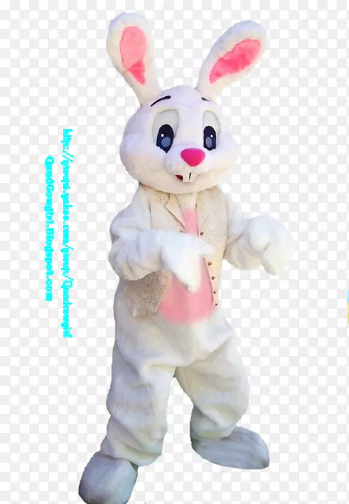 复活节兔子毛绒玩具吉祥物毛绒-可怕的复活节兔子