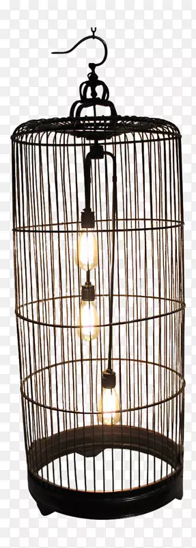 产品设计灯具吊顶竹鸟笼