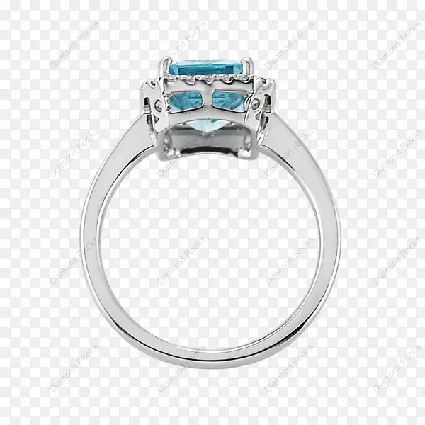 蓝宝石产品设计主体珠宝.海蓝宝钻石戒指
