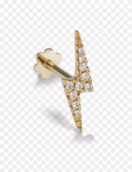 耳环首饰彩色金钻石软骨耳环