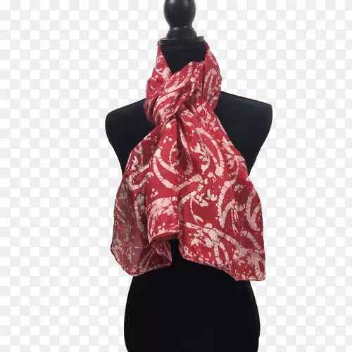 围巾图案产品-红色丝巾