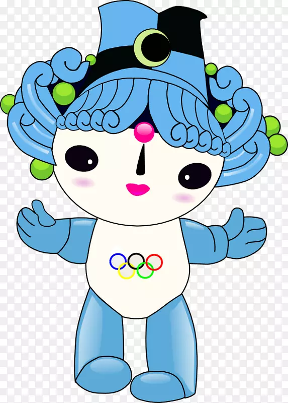 剪贴画插图头饰卡通-全奥运吉祥物