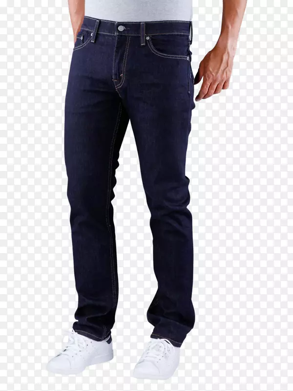 列维501原装牛仔裤-深洗/冲洗利维施特劳斯公司。毛衣-深色牛仔裤