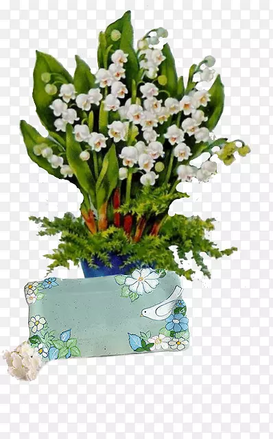 山谷的百合花设计切花可以一日百合花的山谷花瓶。