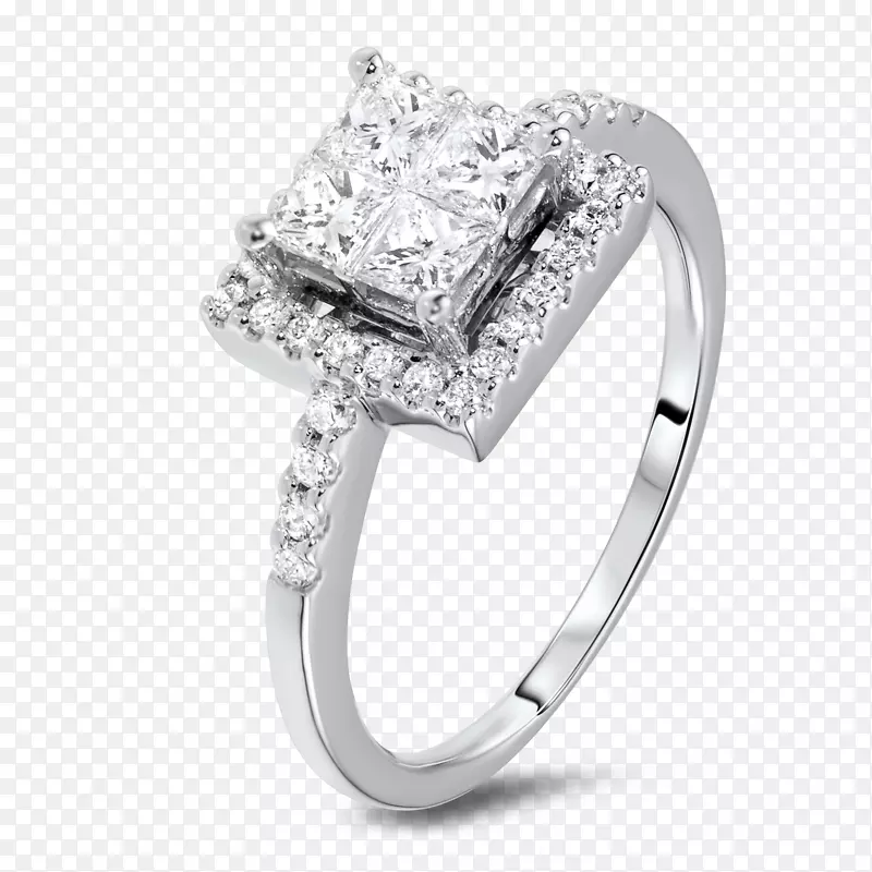 钻石切割戒指辉煌的公主切割-公主切割钻石戒指