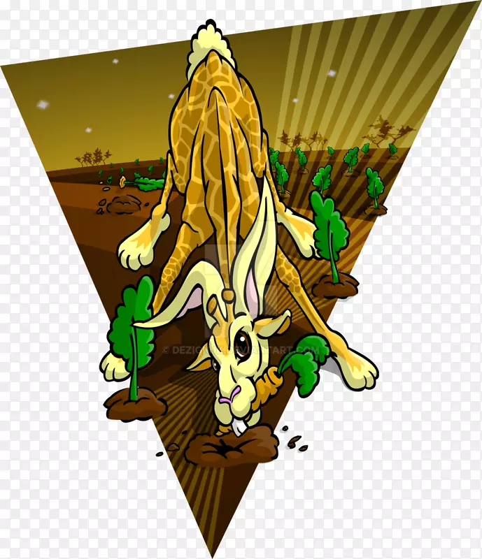 插图动物园动物艺术猫头鹰-老兔子耳朵