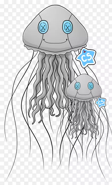 海洋无脊椎动物剪贴画插图/m/02csf绘图-水母鱼网