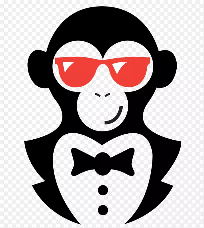 图形版税-免图形设计标志剪辑艺术-猴子