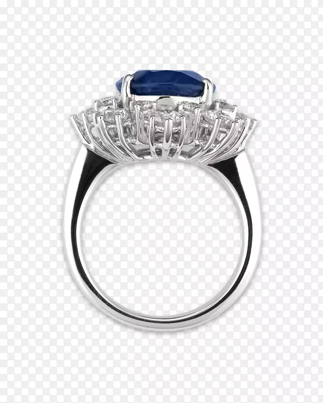 蓝宝石订婚戒指，珠宝，纯银珠宝.蓝宝石钻石戒指设置