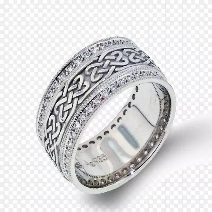结婚戒指银白金产品设计-女装钻石戒指