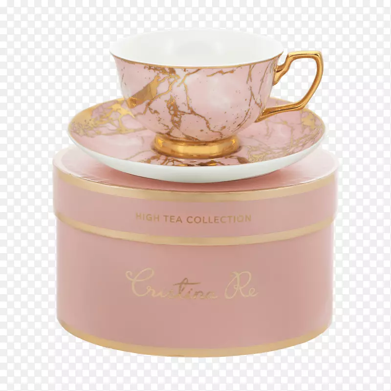 克里斯蒂娜再茶杯和茶匙-法国茶车