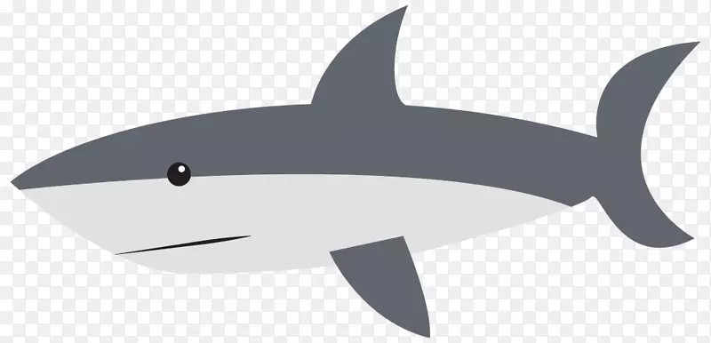 大白鲨剪贴画露天插画-鲨鱼中发现的美人鱼骨骼