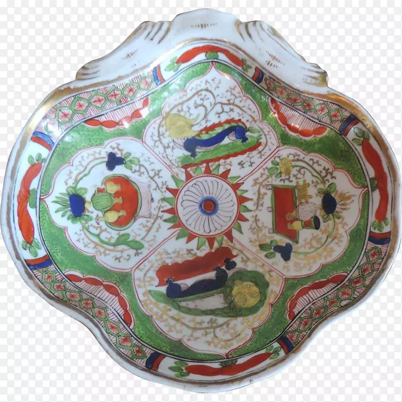 18世纪的伊玛利器皿，古色古香的英语语言Coalport-虾壳