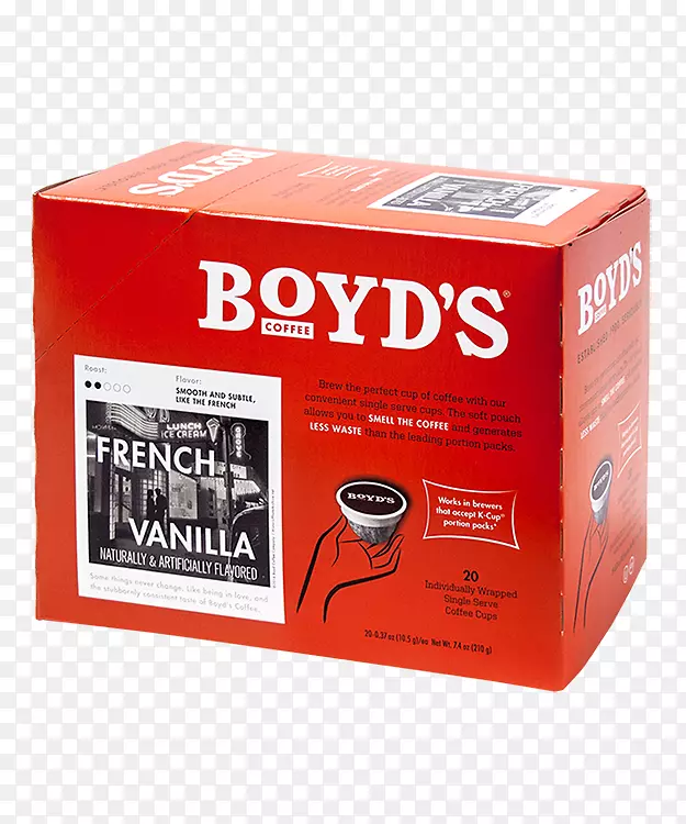 Boyd‘s咖啡单杯咖啡，法国6号，20计数产品设计电子产品-法国热巧克力服务器