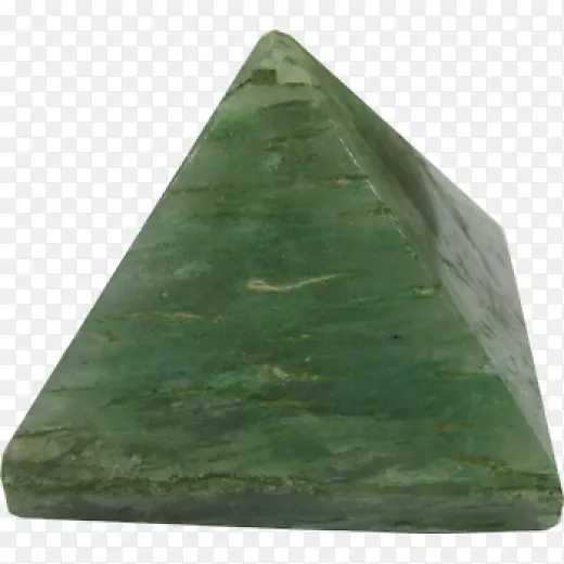 翡翠绿牛磺酸金字塔印度玉-风水钱袋