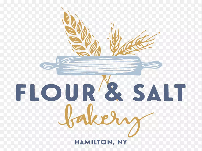 徽标面粉和盐烘焙装饰品牌字体-面粉面包店和咖啡厅