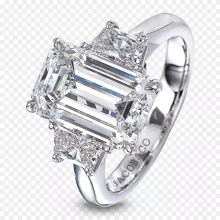 钻石切割耳环蓝宝石订婚戒指兆钻石戒指设置