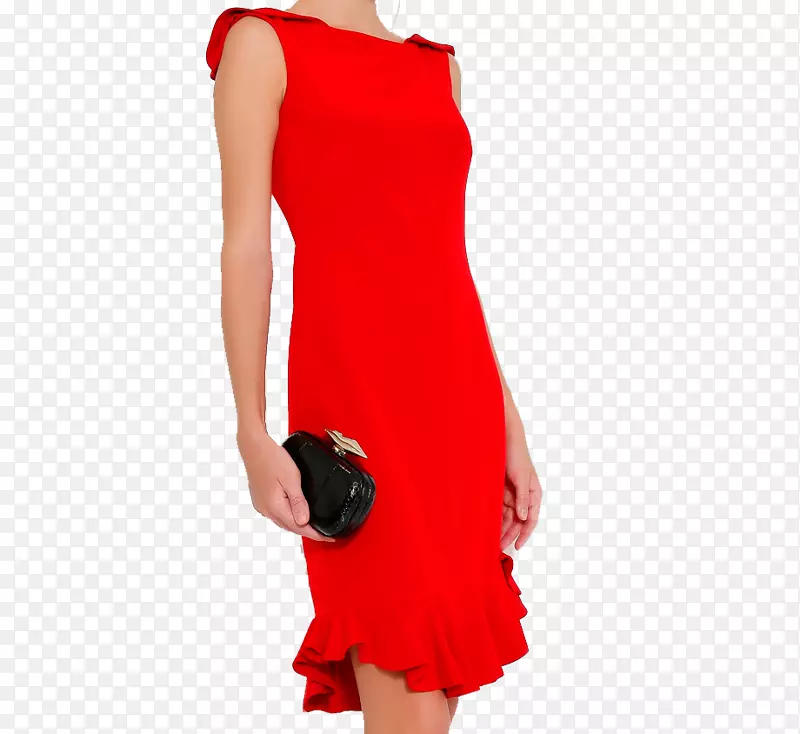 派对服装派对礼服鸡尾酒礼服-红色亮片连衣裙