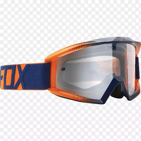 福克斯赛车主护目镜-2016年比赛2狐狸主要比赛护目镜面具交叉狐狸Main-BLEU-眼镜服装配饰-ATV护目镜