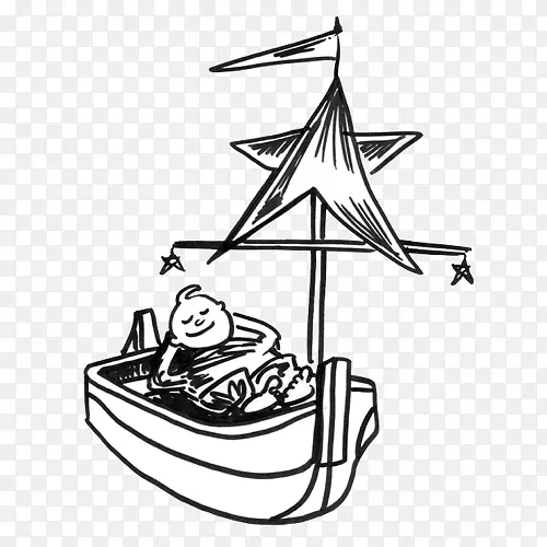 剪贴画帆船线艺术-麦克白夫人卡通项目