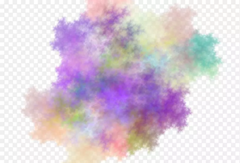 水彩画分形艺术彩虹数码艺术
