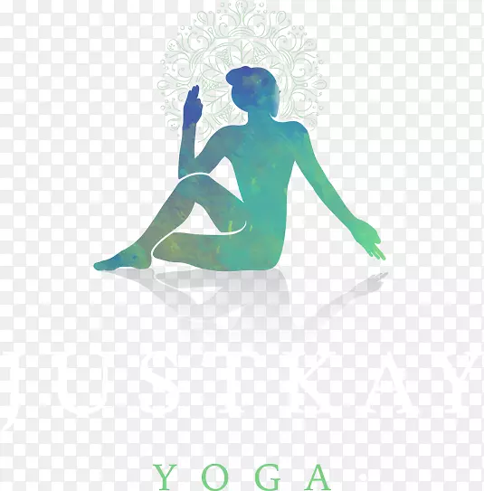 LOGO瑜伽&普拉提垫，肩部字体，身体健康-有趣的工作压力缓解剂