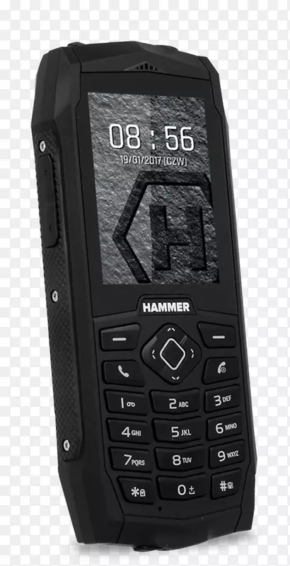 手机，户外，6.1厘米(2.4英寸)显示器，银锤3.我的电话锤子能量双sim电话锤趾