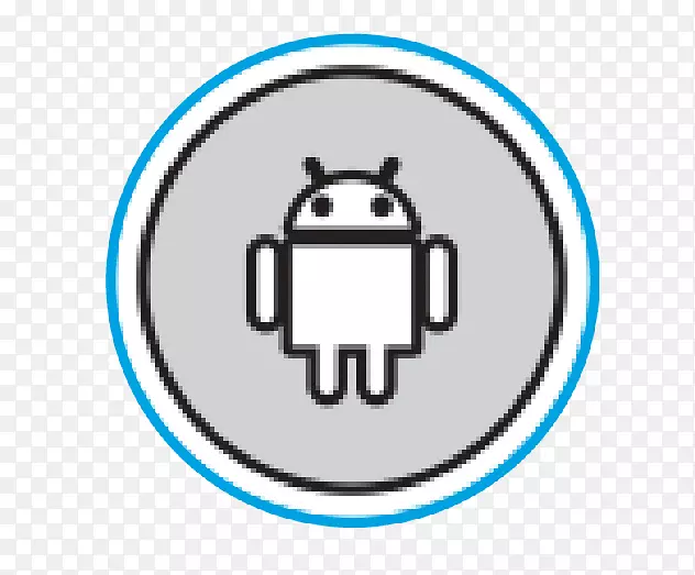 圆形和彩色android智能手机移动应用程序计算机-2d条形码符号