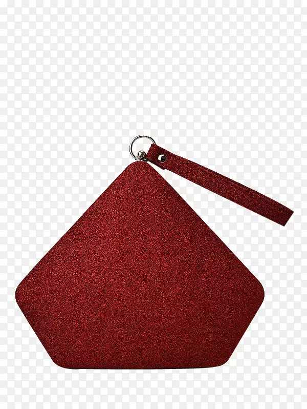 金币钱包三角产品设计-红色亮片连衣裙
