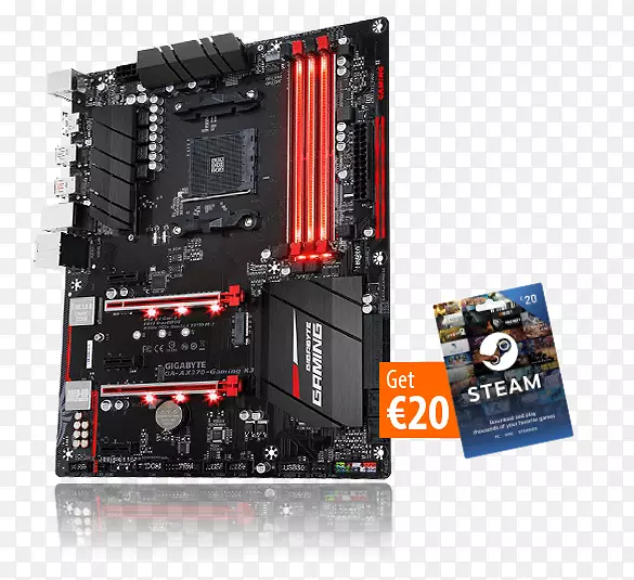 套接字am4主板gigabyte ga-ax370-游戏5G ga-ab350-游戏3 ryzen-蒸汽工厂