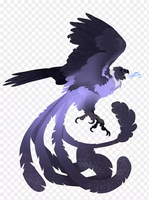 喙插图羽毛紫-动物初霜