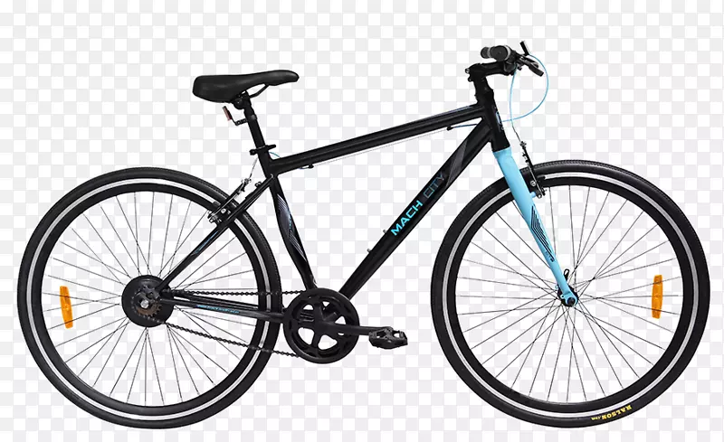 城市自行车，单速自行车，混合自行车，固定齿轮自行车，橙色固定式自行车
