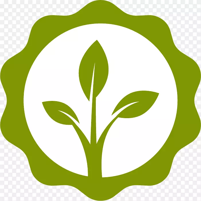 剪贴画叶花植物茎线艺术-社区徽章计划