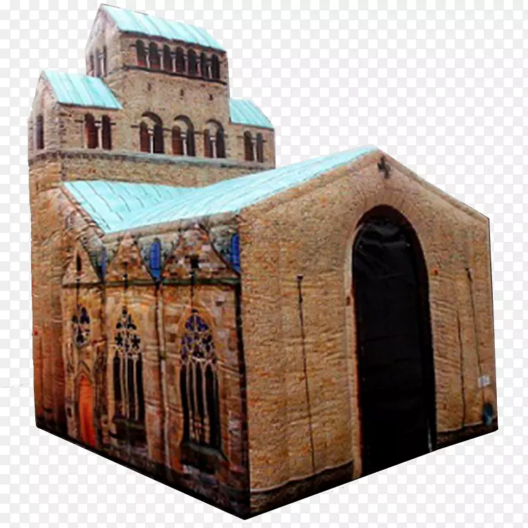 礼拜堂中世纪正面建筑-室内婚礼柱