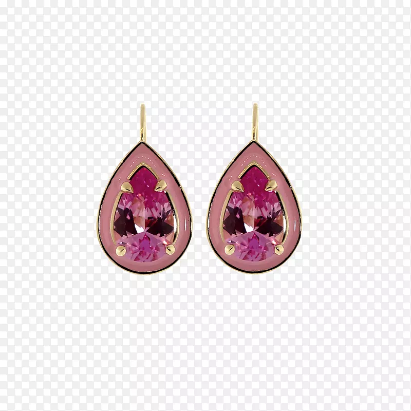 耳环紫水晶宝石珠宝蓝宝石红蓝宝石耳环