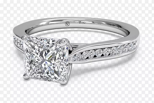 婚戒订婚戒指珠宝公主切割钻石戒指