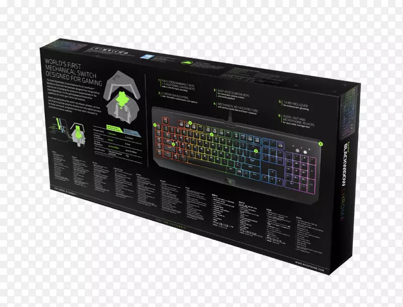 电脑键盘Razer BlackWidow chroma v2 Razer BlackWidow极限(2016)游戏键盘-电插座按键清洁器