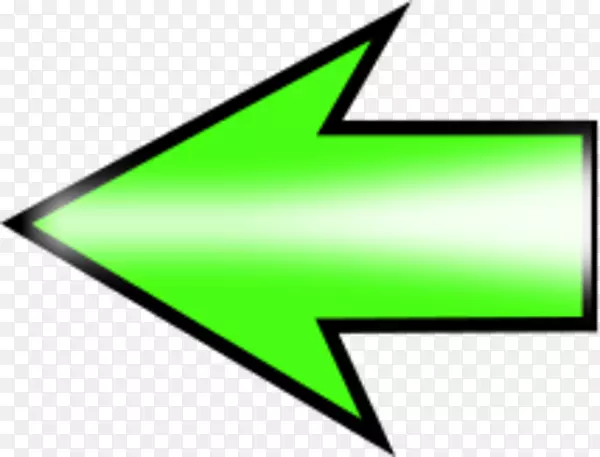 绿色箭头三角形图像图形.左箭头