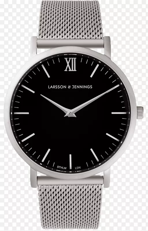 拉尔森和詹宁斯·卢加诺40毫米手表银-毫无疑问