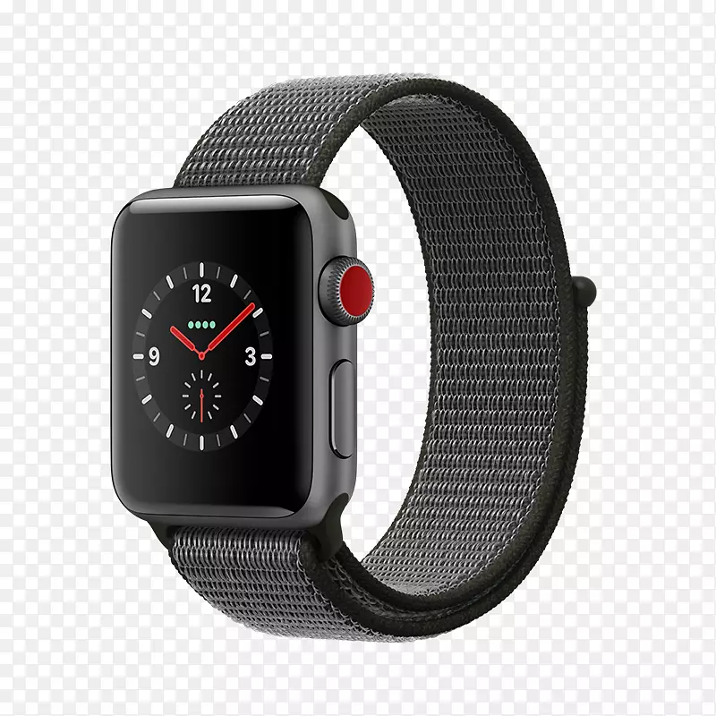 苹果手表系列3耐克+-42 mm-gps-空间灰色铝外壳-无烟煤/黑色耐克运动带苹果38毫米运动圈智能手表更换带手表-设备带