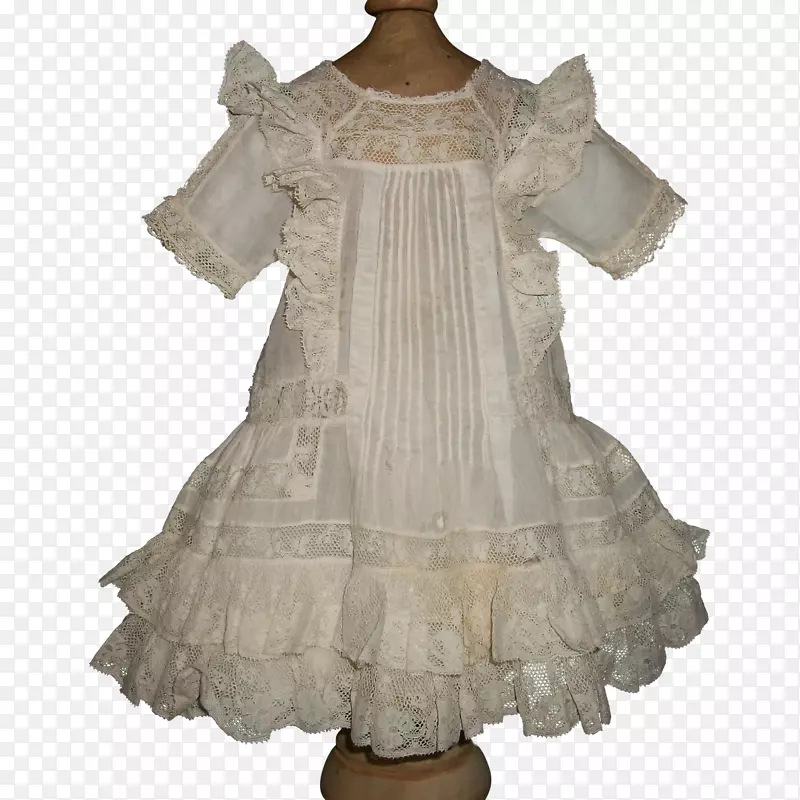 古董洋娃娃服装-法国时尚洋娃娃连衣裙