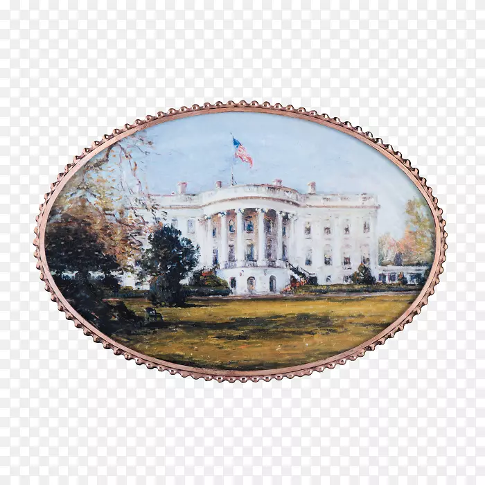白宫历史协会艺术形象葡萄酒杯垫
