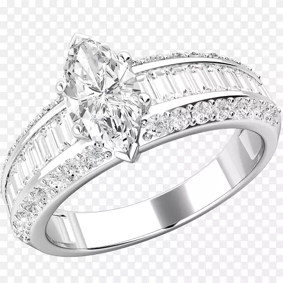 结婚戒指银白金首饰.镶嵌钻石戒指
