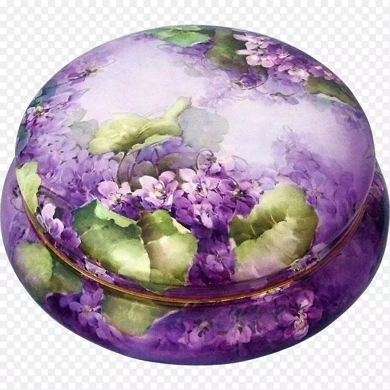 石灰瓷紫罗兰盒.利莫热瓷板