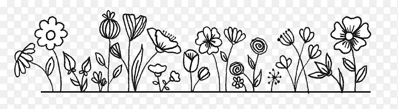 涂鸦画插图花卉设计花束涂鸦艺术