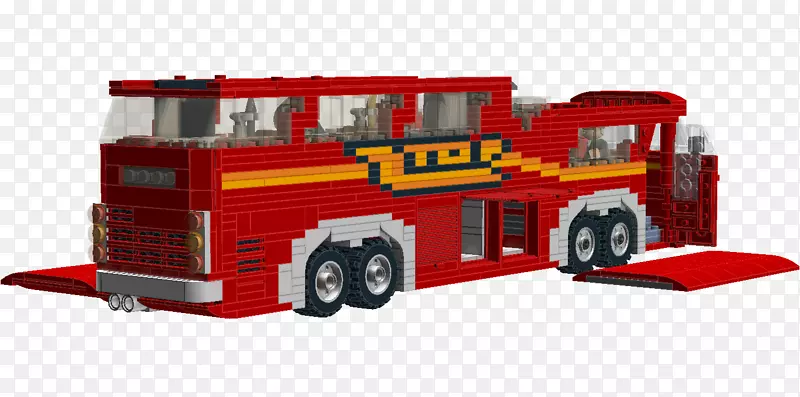 消防处乐高产品设计车辆-巴士乐高指示
